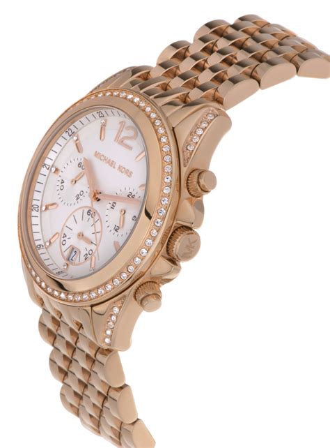 New Michael Kors MK5836 Pressley Chronograph Rose Gold 